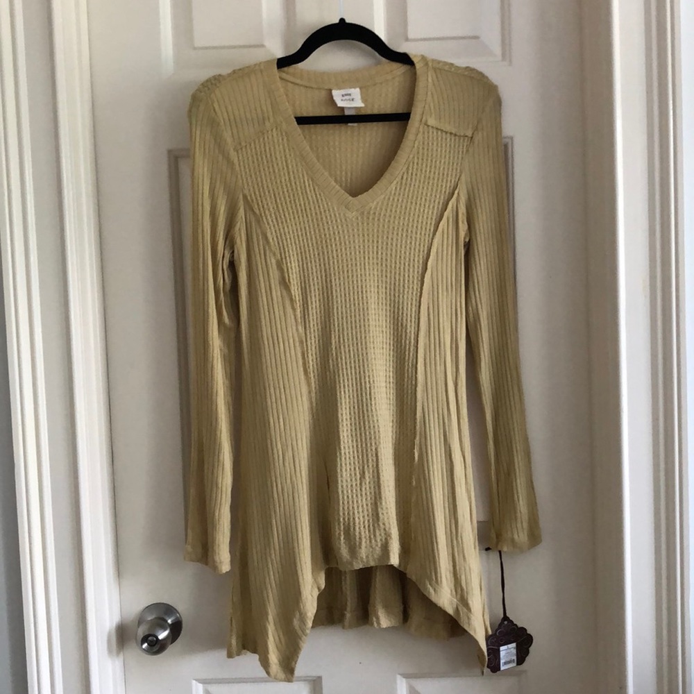 Knox Rose Waffle Knit Tunic Top, Size L